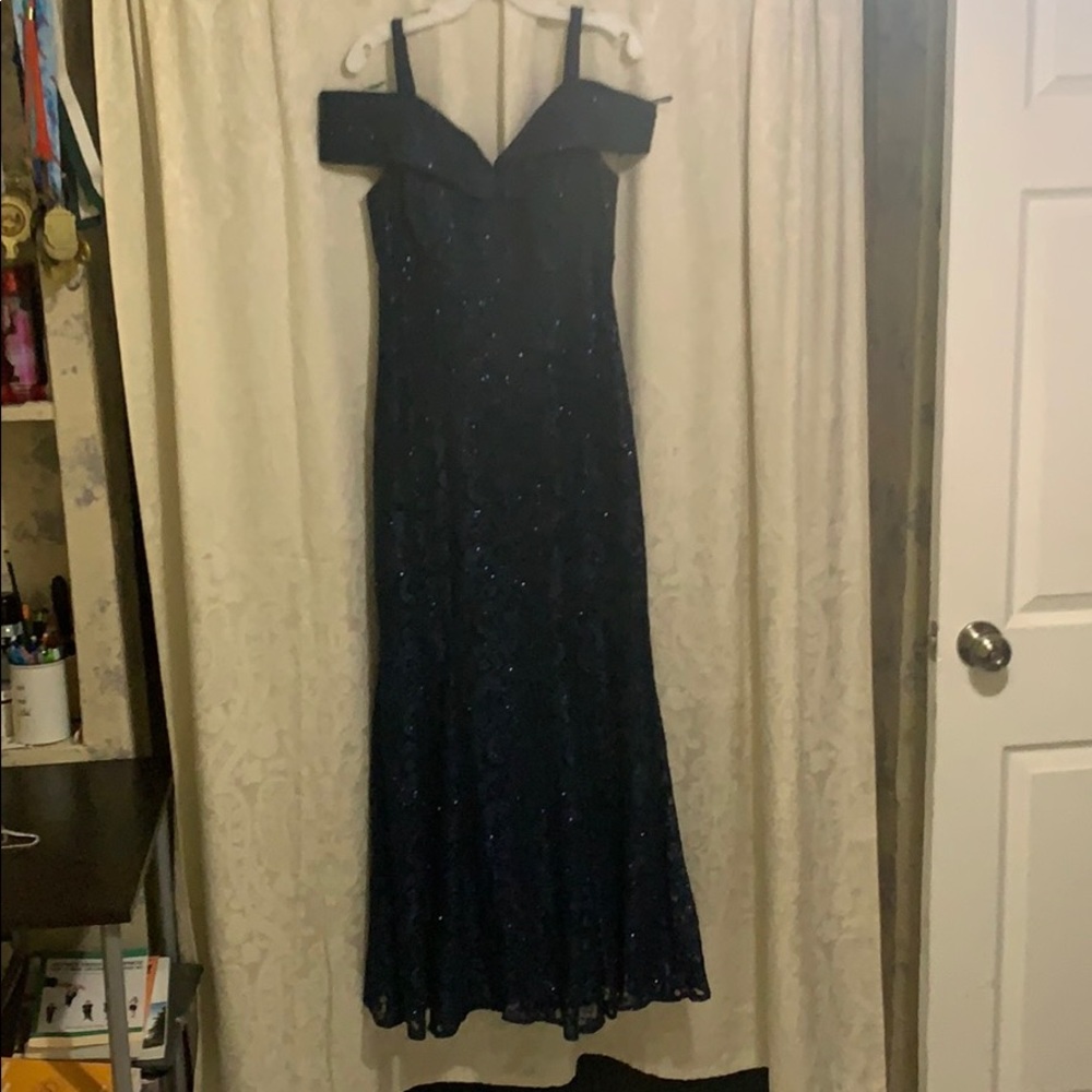 David’s Bridal Navy Blue Dress